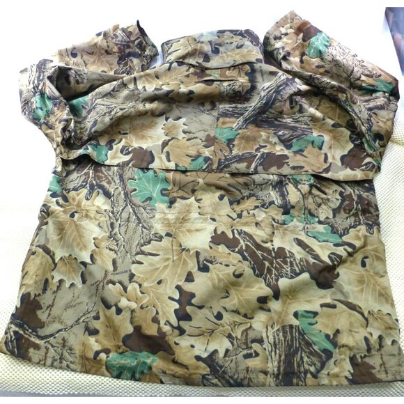 Remington Mens XXL Camouflage Outdoor Hooded Rain Jacket Nylon PVC Backing *Flaw - Picture 2 of 16